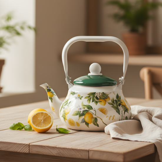 Lemon Pattern Teapot 2 Liter